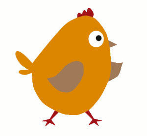 Poule animée